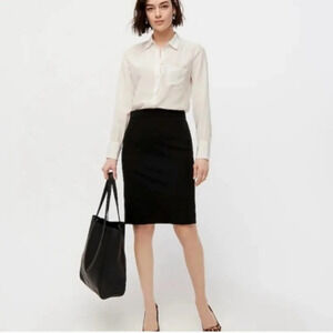 New J.Crew Factory The Pencil Skirt Black 12